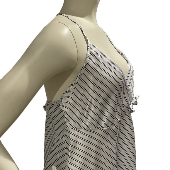 VTG Cinema Etoile Nightgown L Satin Striped Slip Dress Made in USA - Picture 9 of 13